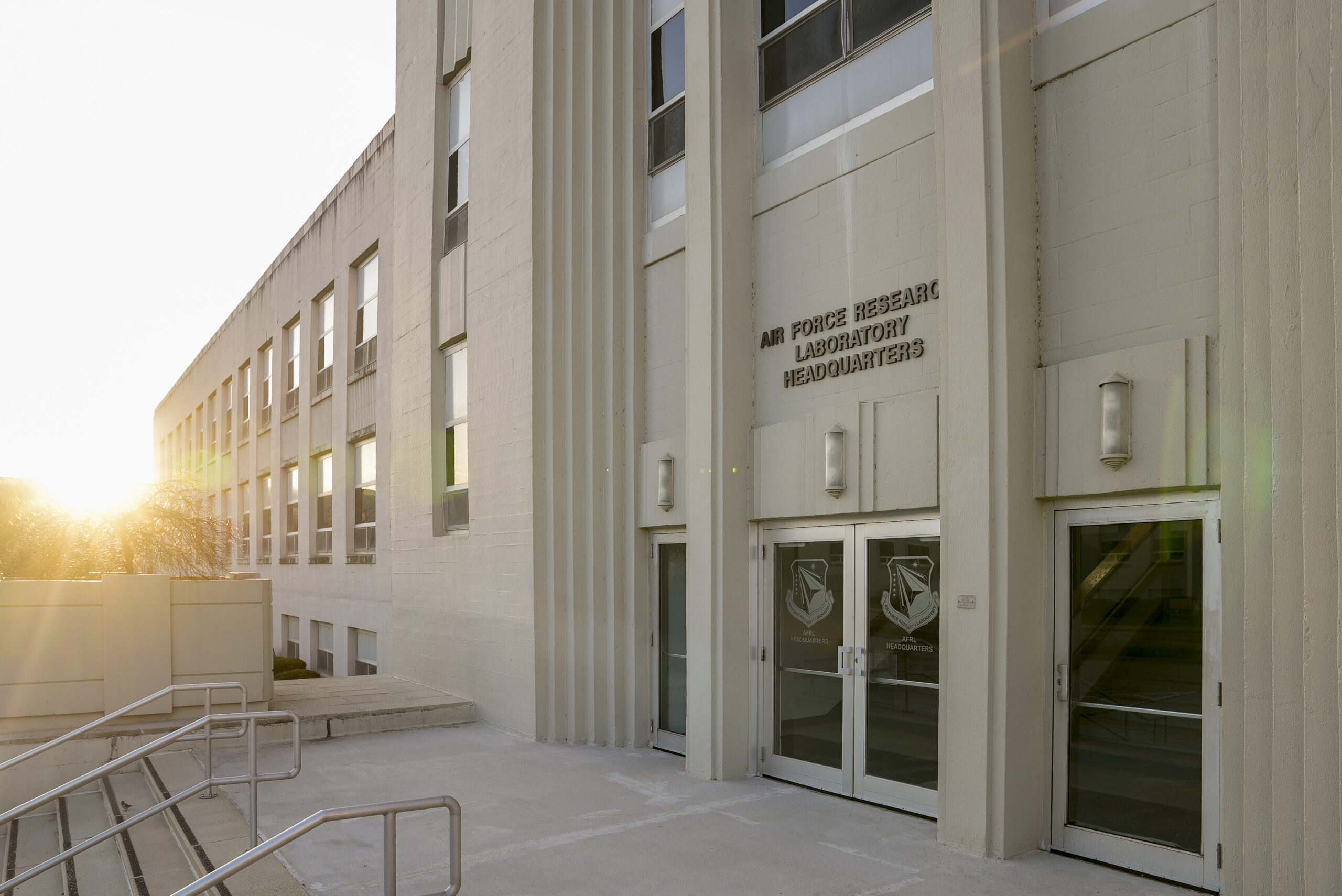 sunrise over AFRL HQ facilities