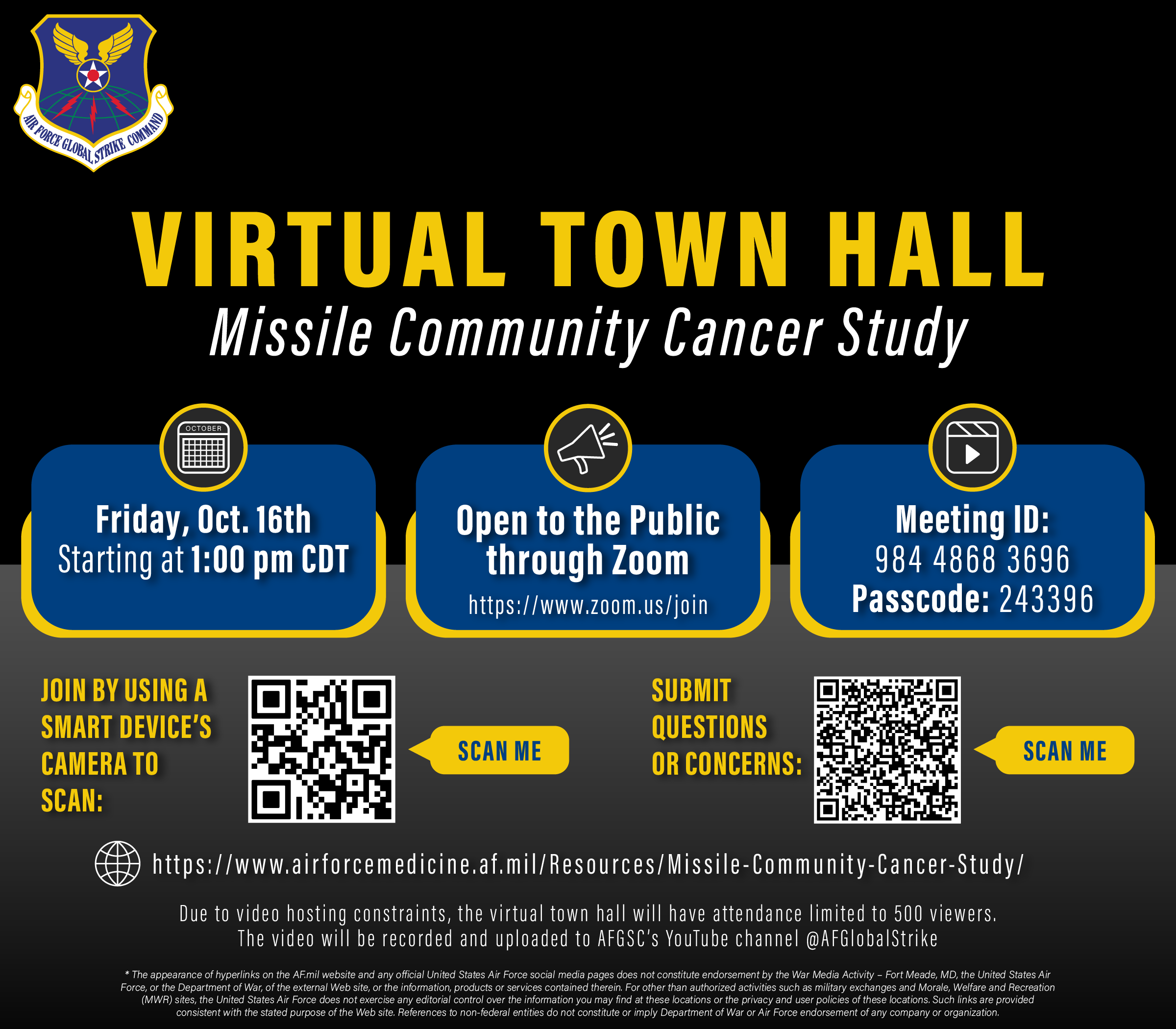 graphic showing details of event